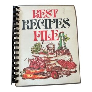 Vintage Best Recipes File Storage Book 1973  Cook Bright of America